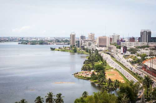 Aerial view of Abidjan