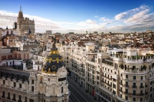 Aerial view of Madrid