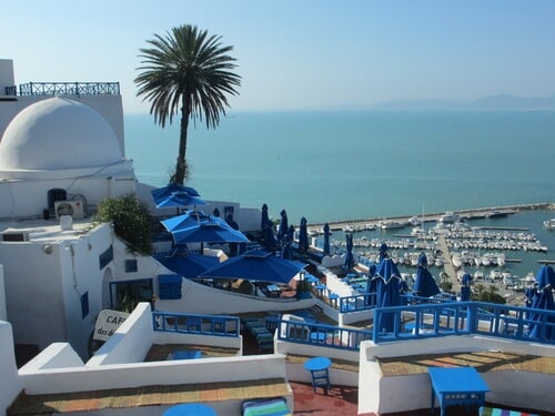 Aerial view of Tunis in Tunisia