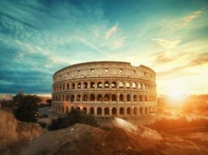 Sunset at the Roman Colosseum