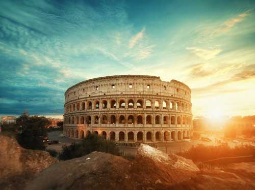 Sunset at the Roman Colosseum