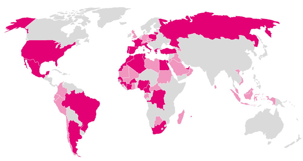 Map of Digital Virgo locations