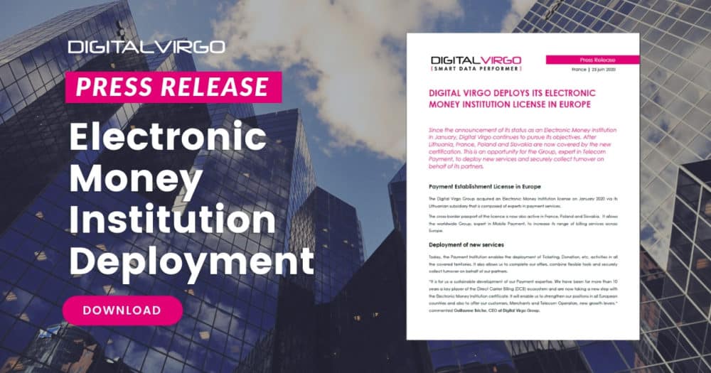 electronic money institution deployment press release