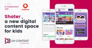 Shater, a new digital content space for Kids in partnership with Vodafone visual