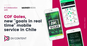 visual of CDF Goles, new goals in real time mobile service in Chile