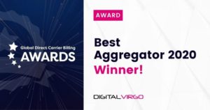 visual of Digital Virgo winning the award of best aggregator 2020
