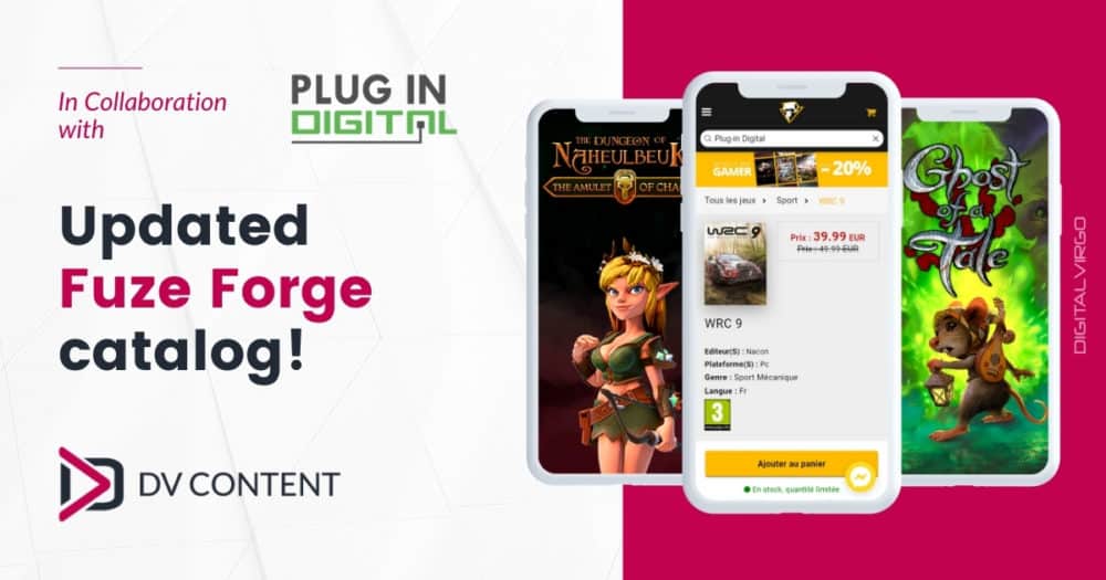 visual of Updated Fuze Forge catalog in partnership with Plug In Digital