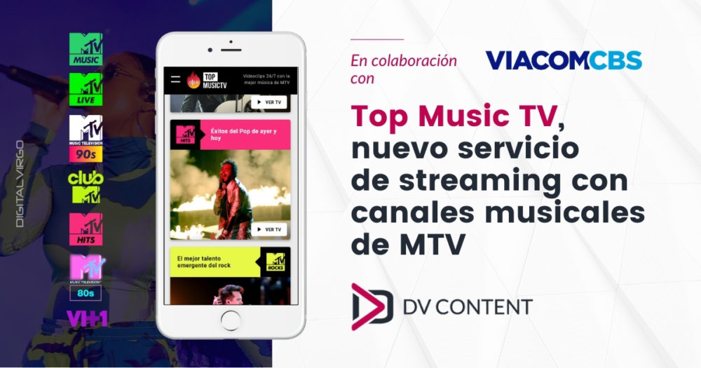 Top Music TV nuevo servicio de streaming con canales musicales de MTV