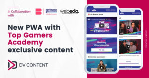 visual of new PWA with Top Gamers Academy exclusive content