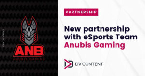 visual of new partnership with eSportS team Anubis Gaming