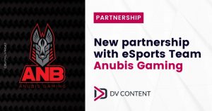 visual of new partnership with eSportS team Anubis Gaming