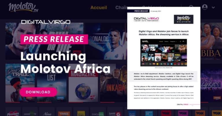 Digital Virgo and Molotov join forces to launch Molotov Africa, the streaming service in Africa