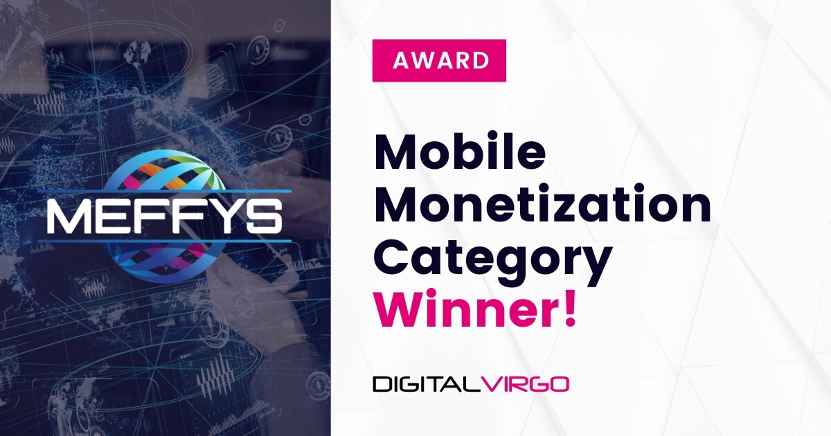 Digital Virgo winner award for mobile monetization category