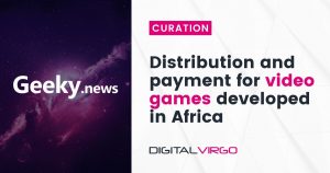 Digital Virgo poster about distribution and payment for video games developed in Africa