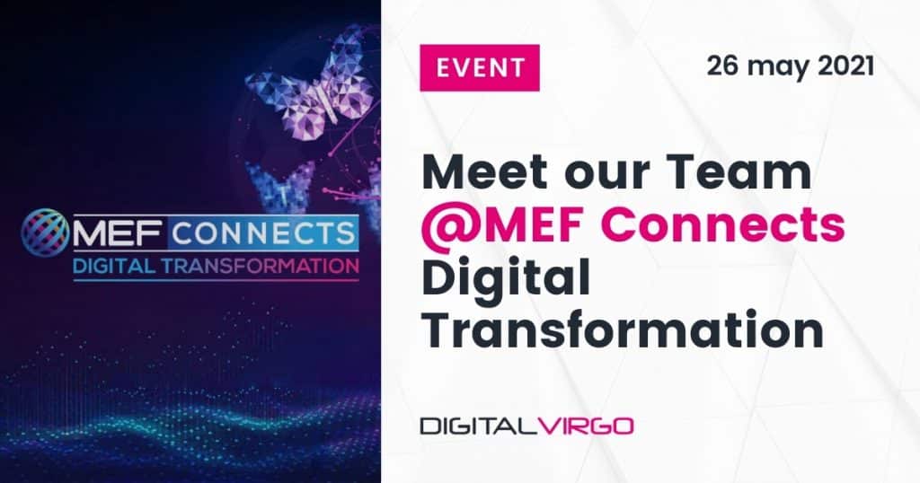 Digital Virgo poster about meeting our team MEF connects digital transformation
