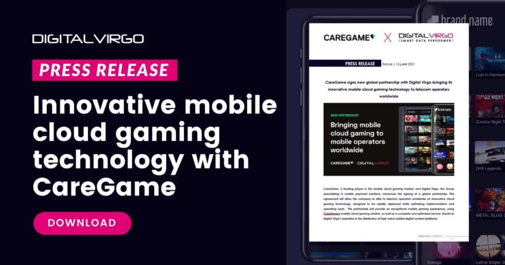 Poster of Caregame and Digital Virgo announce the new partnership