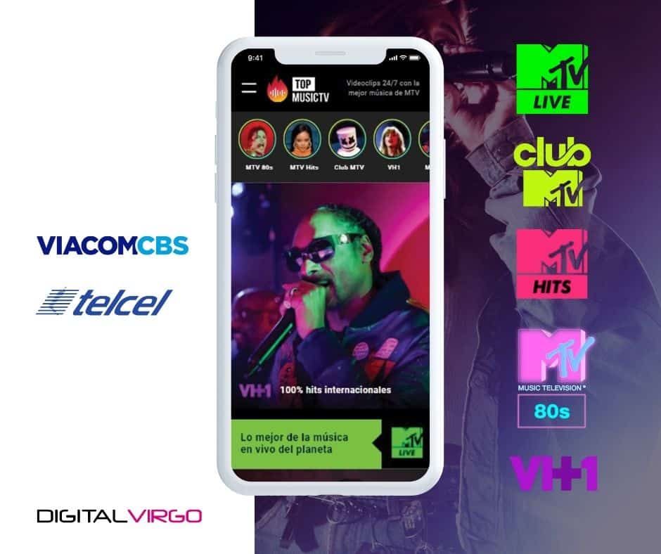 Digital Virgo launches Top music TV streaming service with Telcel Mexico