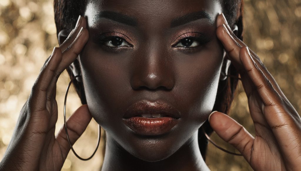 Portrait of a sensual young African woman