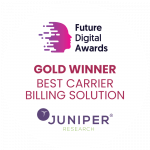 Digital Virgo awarded gold winner by Juniper Research for best carrier billing solution for 2022 logo