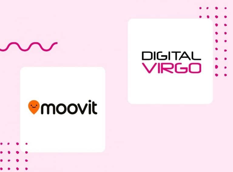 Logos of Moovit and Digital Virgo