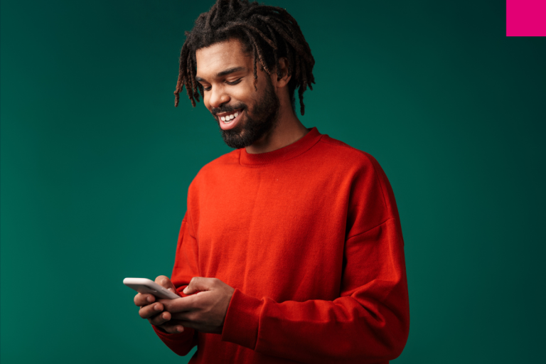 Direct Carrier Billing users with mobile phoneand neutral background