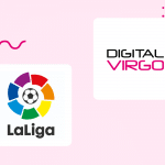 Logos of LaLiga and Digital Virgo to present LaLiga Xtra app
