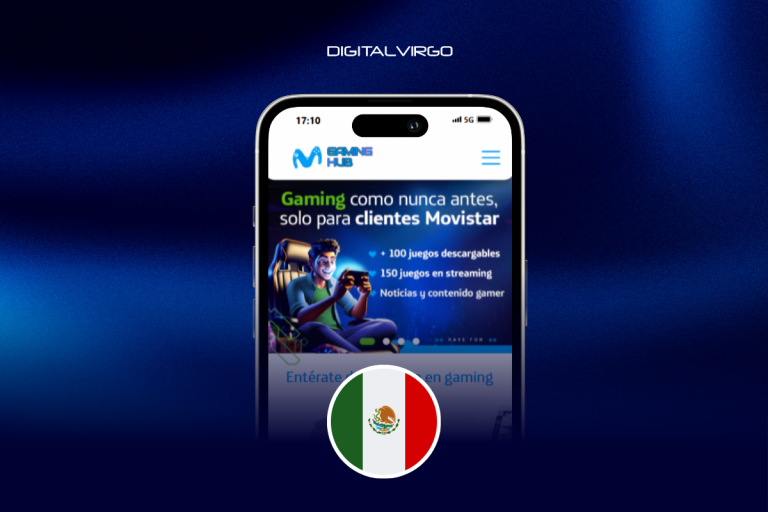 Screenshot of Movistar Gaming Hub an Mexican flag