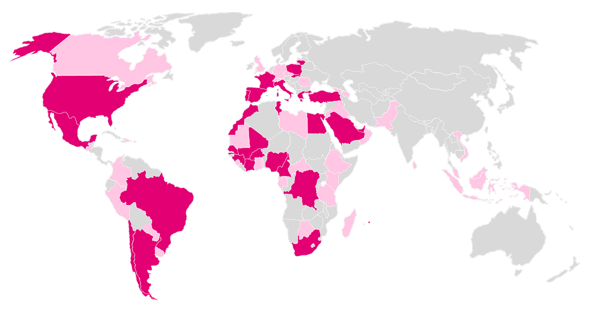 Carte de nos implantations