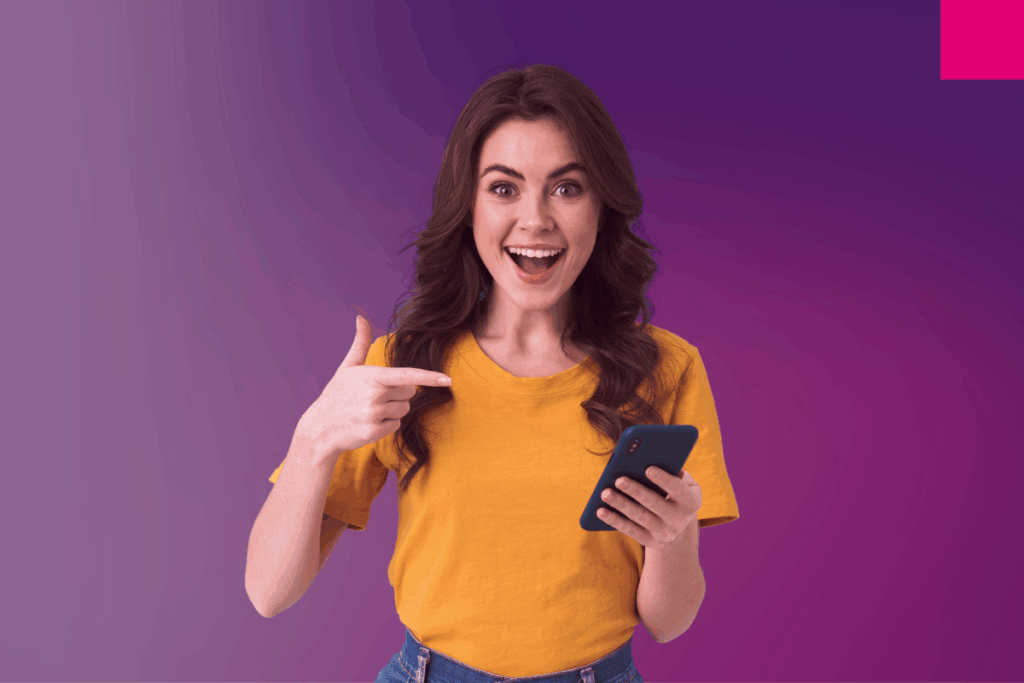 Women uses smartphone to illustrate financial inclusion