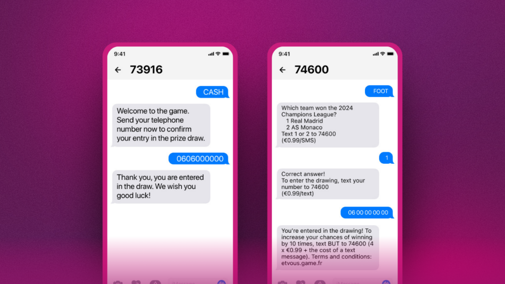 SMS phone mock up