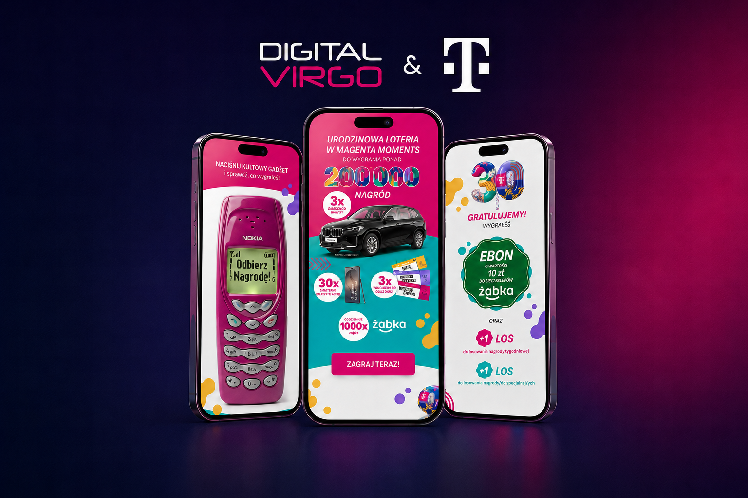 For T-Mobile Poland's 30th anniversary, Digital Virgo is delivering the third edition of the Birthday Lottery within Magenta Moments.
