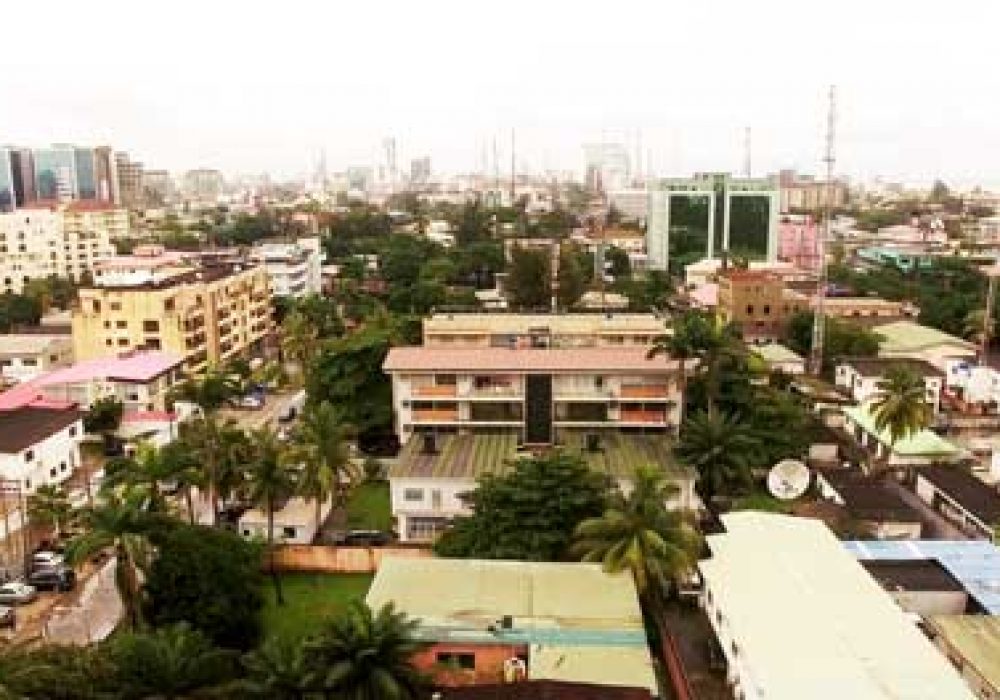 Aerial view of Lagos in Nigeria